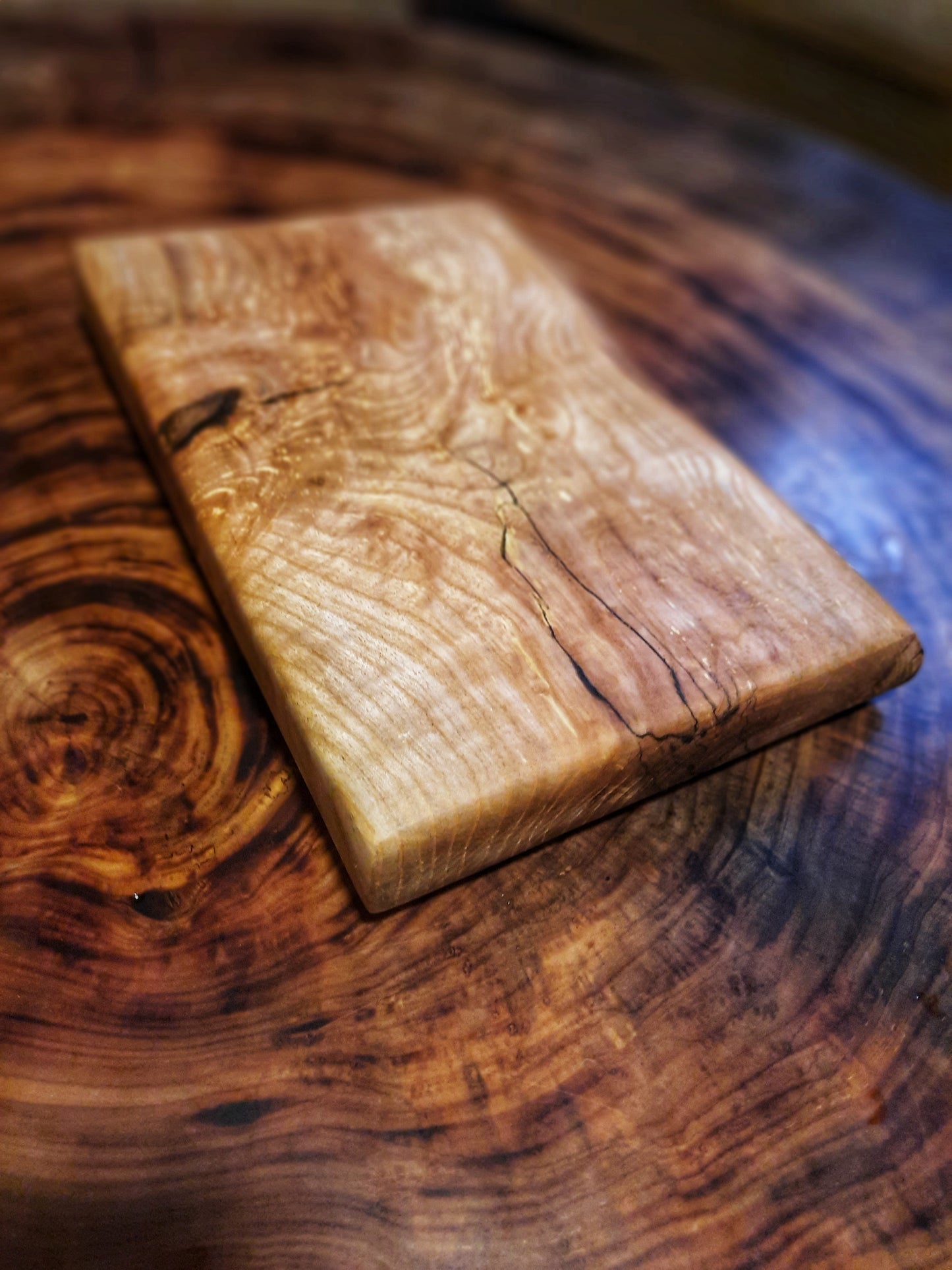 Cherry with black epoxy chopping board