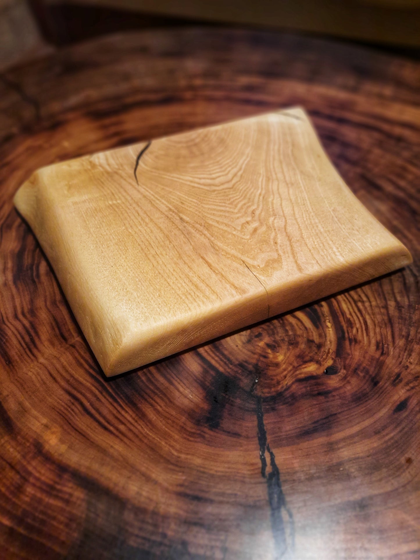 Ash with black epoxy chopping board