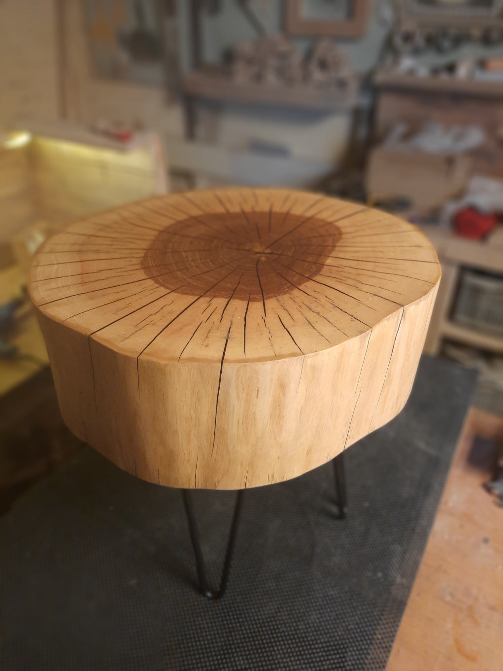 Round Ash Hardwood Table