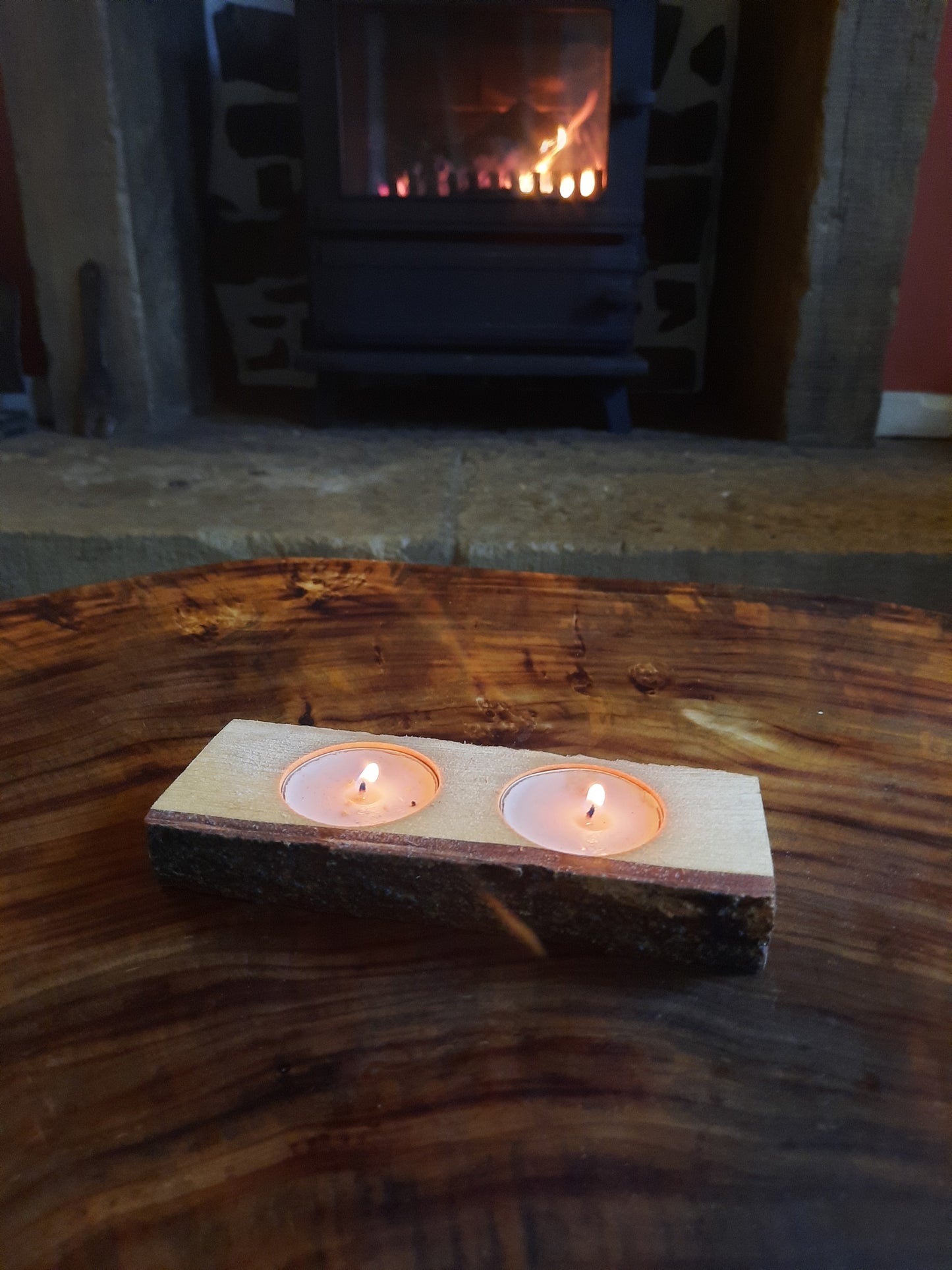 Rustic Duo Tealight holder