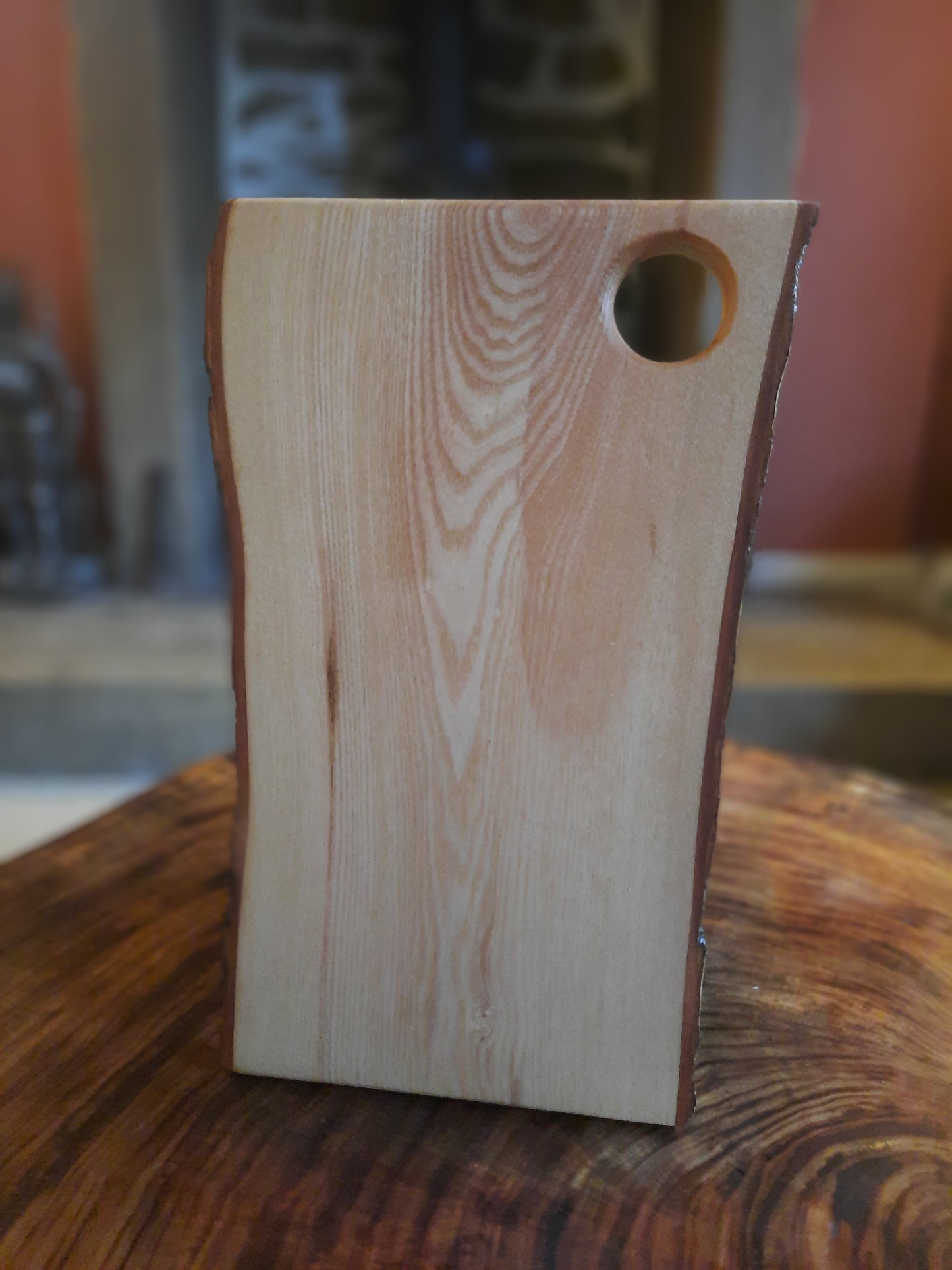 Live Edge side bark ash Chopping board