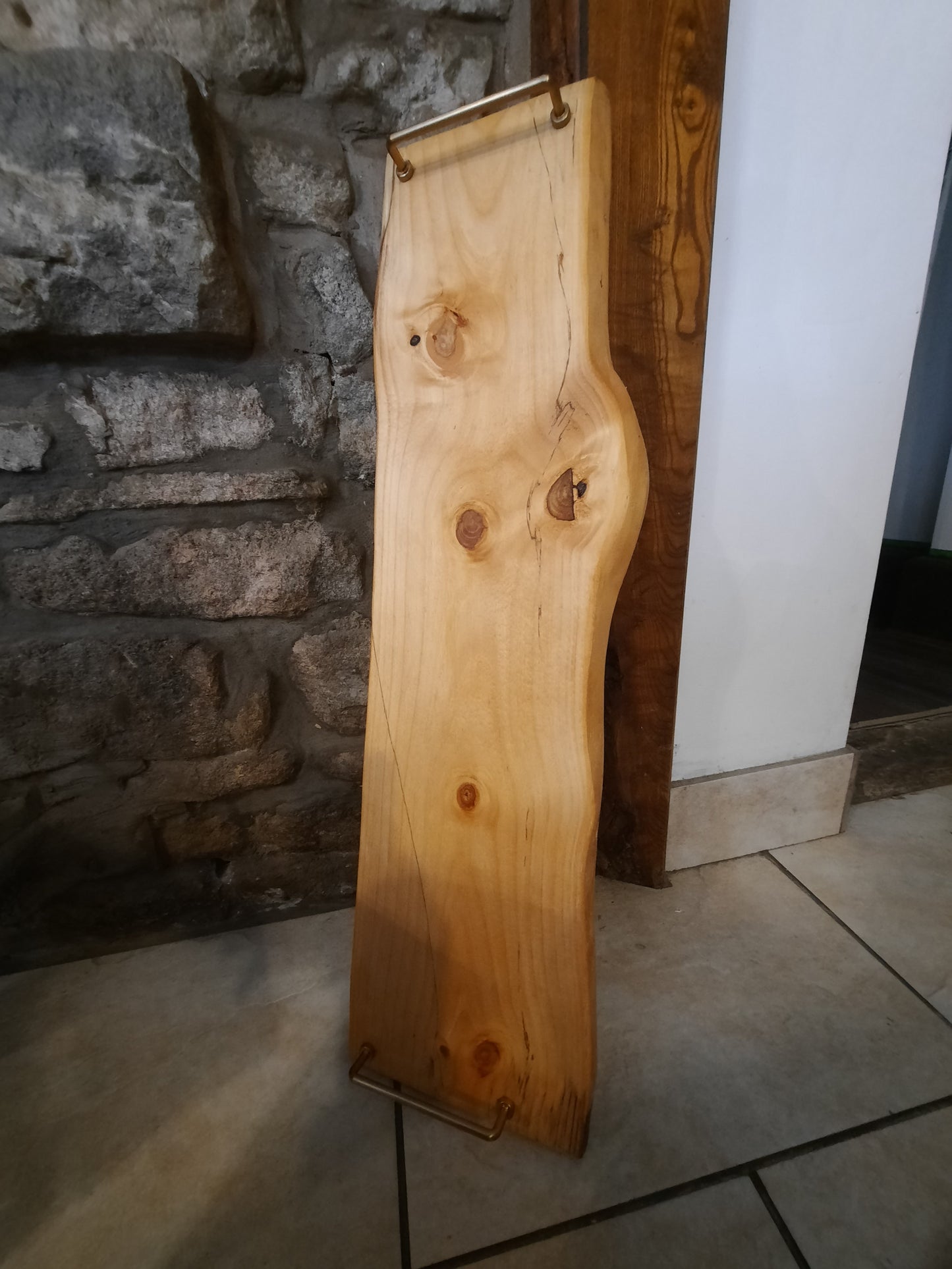 Pine serving board (gold handles)