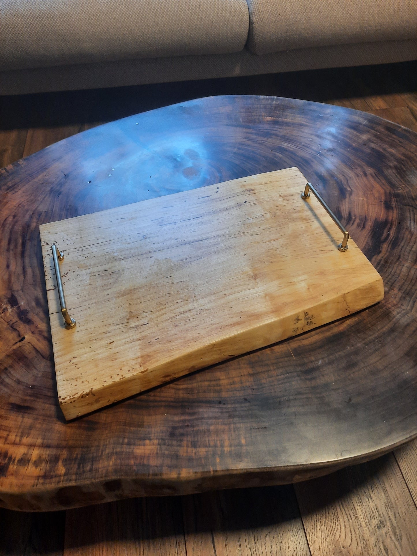 Chestnut serving tray