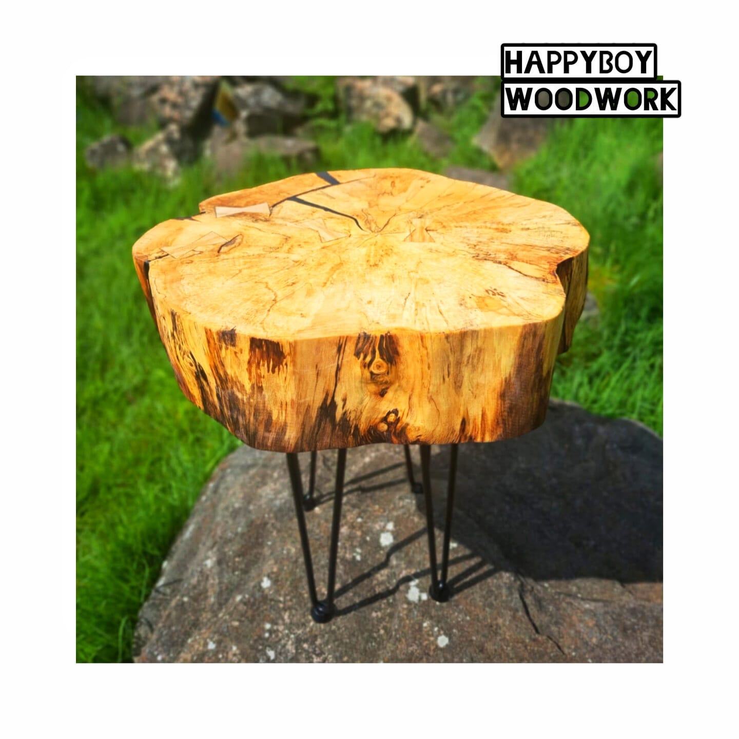 Spalted beech epoxy table