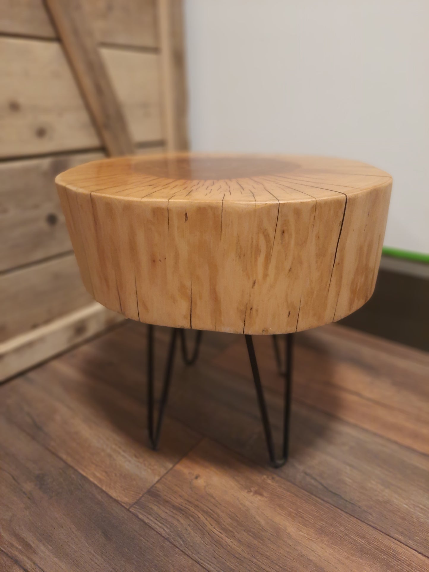 Ash wood side table