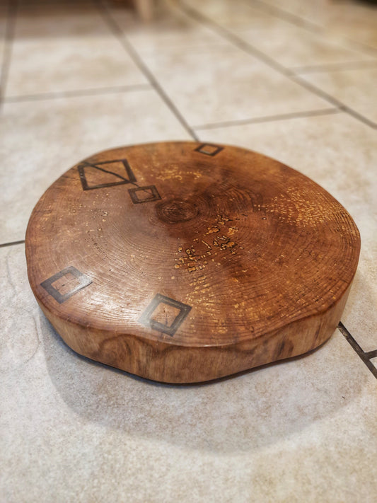 ash round serving slab