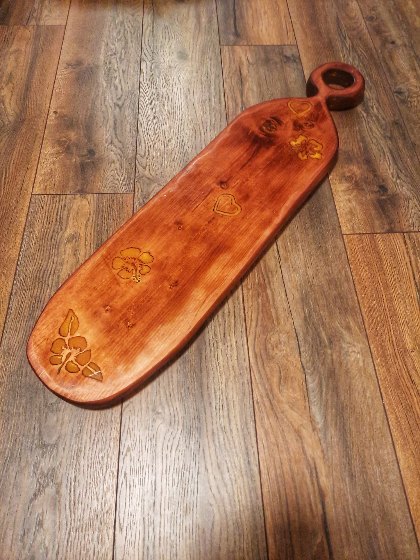 Charcuterie red & gold serving board