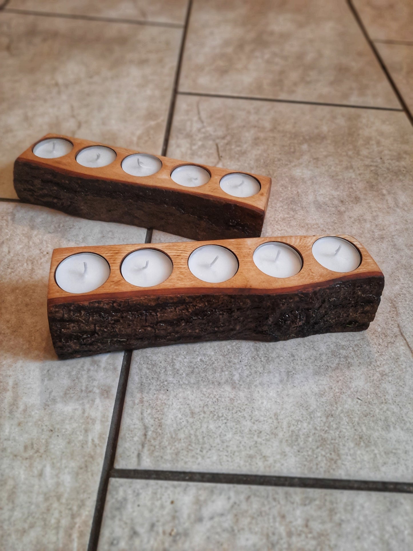 Rustic Ash 5 tealight holder